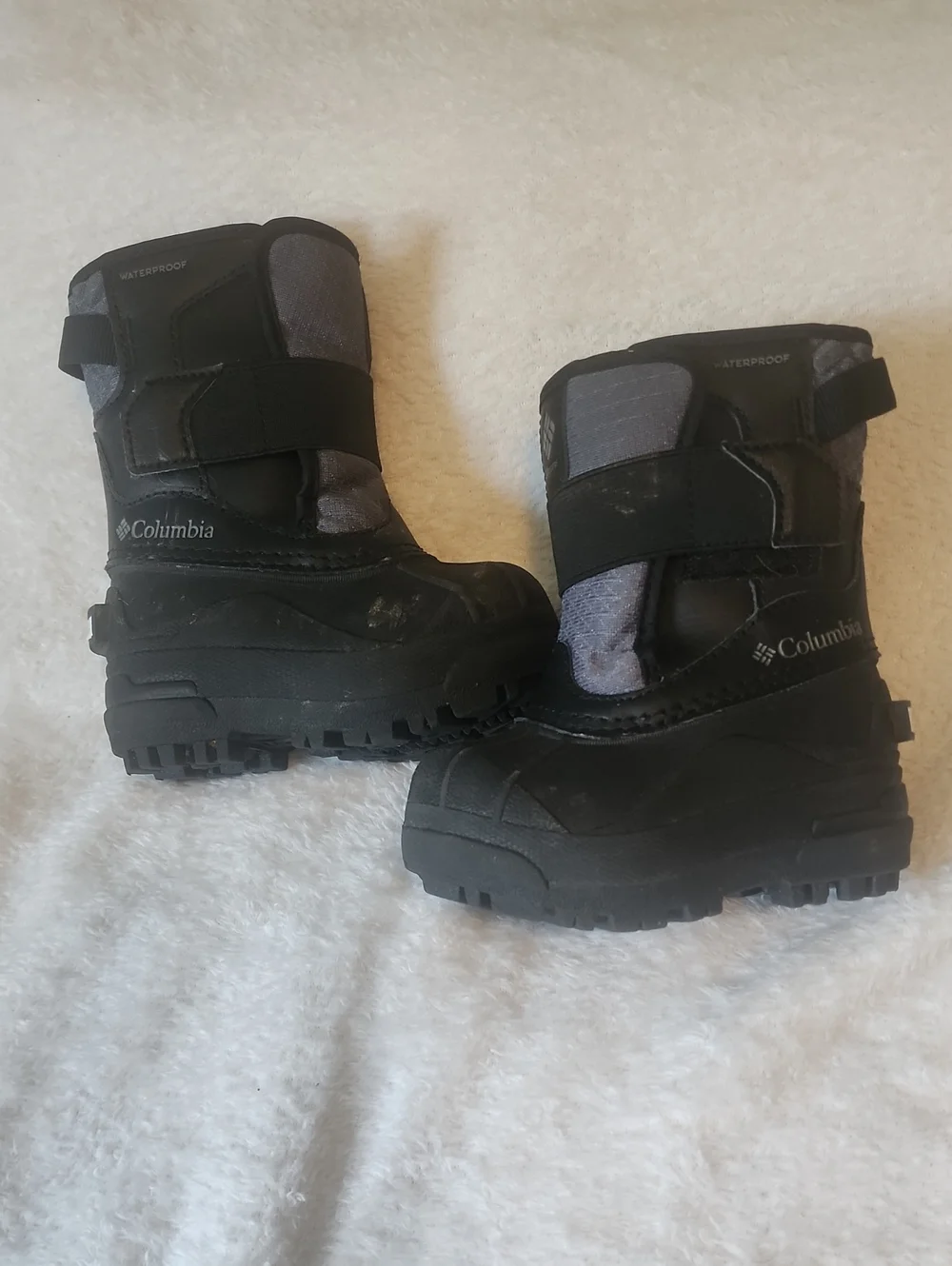 Columbia Kids Black and Gray Waterproof Snow Boots